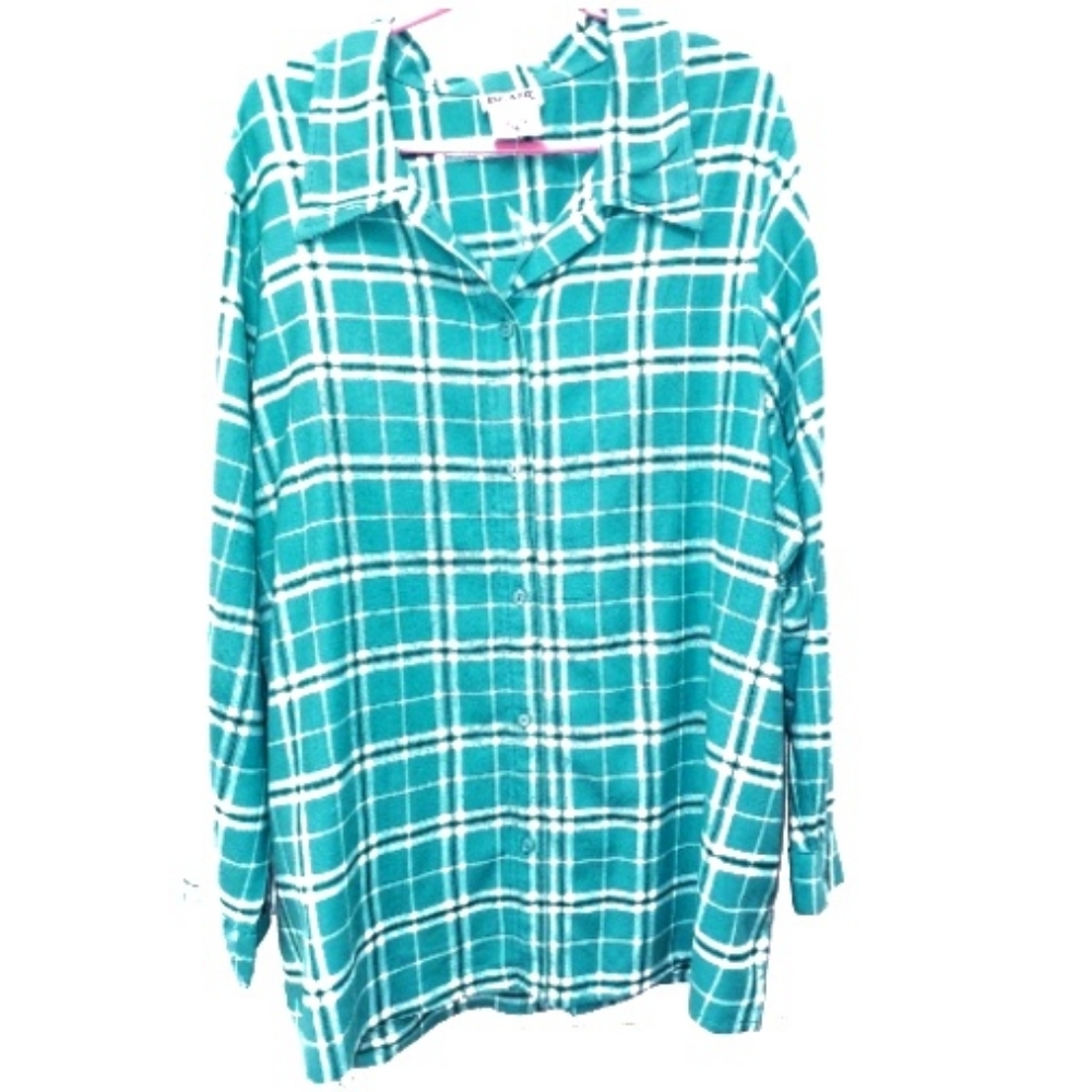 261T370 New Blair Green Plaid Flannel Shirt